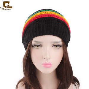 Bonne qualité Uding jamaïque pull thermique rouge jaune bleu vert rayé Turban chapeau MXM-34 - Product Image 3
