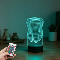 Nouvelle lampe de bureau LED moderne blanche personnalisée, illusion 3D créative, base en ABS, décoration pour la maison des enfants