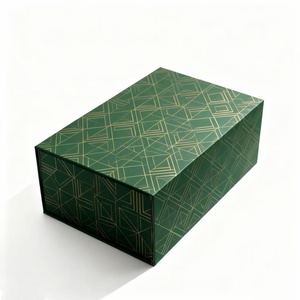 לוגו מותאם אישית גלי שחור הבלטה הסגר קשיחה מגנטי מתנה תכשיטי אריזות נייר - Product Image 2