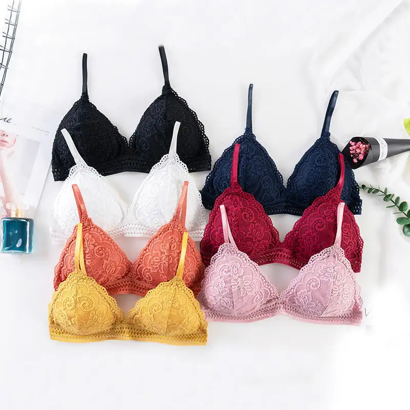 Pakaian Dalam Seksi Lingerie Bra Renda Mulus Tanpa Underwire Wanita Push-Up Bra Stock