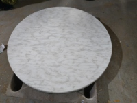 Table à manger extensible en bois au design simple en marbre blanc pour usage extérieur, mobilier de maison, entrepôt et salle à manger d'hôtel