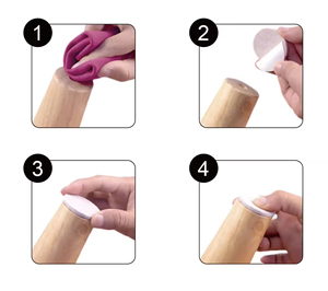 Protège-meubles en feutre sur mesure, faible coût, taille personnalisée, sans impression, noir, haute protection, pour la maison - Product Image 6