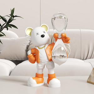 Timer a Clessidra da 60 Minuti in Resina con Orso Violento Dipinto a Mano - Oggetto d'Arte Creativo e da Collezione per Soggiorno e Cameretta dei Bambini - Product Image 5