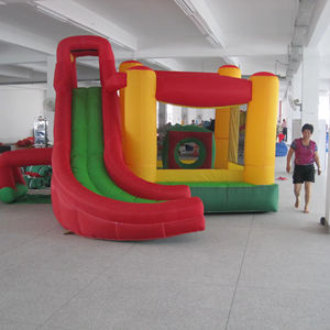Château gonflable en nylon avec toboggan pour les sauts et le plaisir des enfants - Product Image 1