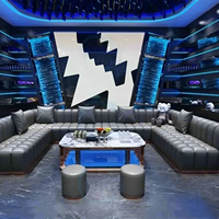 Sièges de stand en cuir PU de luxe léger personnalisé en forme de U boîte de nuit canapé de bar Disco KTV canapé de bar ensembles de meubles