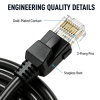 Câble Ethernet LAN RJ45 fiable de qualité supérieure 10m CCA Cat6 Cat6a UTP FTP SFTP, cordon de raccordement haute vitesse pour CCTV et jeux