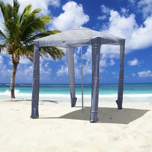 En gros Portable carré coupe-vent Pop Up soleil abri Sports en plein air Cool plage parapluie Cabana avec impression personnalisée - Product Image 4