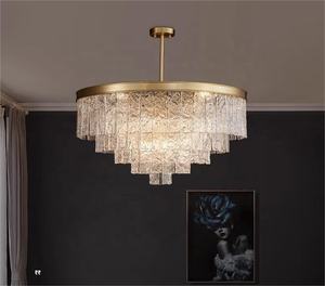 Design populaire Moderne De Luxe Led Lustre En Laiton Plafonnier Verre Restauration <span class=keywords><strong>Chiara</strong></span> Pendentif Lumière Pour Salon Hôtel - Product Image 1