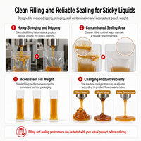 Machine d'emballage automatique verticale pour sachets de miel liquide, machine de remplissage de bâtonnets de miel