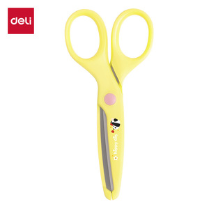 Ciseaux pour étudiants Deli 12,5 cm en acier inoxydable recouvert de plastique pour la découpe du papier, les loisirs créatifs pour enfants - Product Image 2