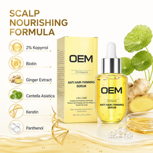Suero para el Cabello OEM para Densificar el Cabello y Fortalecer el Cuero Cabelludo, 50 ml, con 2% de Kopyrrol, Extracto de Jengibre, Queratina y Biotina para Raíces Débiles y Cabello Fino, Suministro al por Mayor - Product Image 2