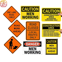 Señalización de Tráfico Personalizada en Forma de Rombo para Obras Viales, Aluminio, Película Reflectante de Grado 3 de 3m, Impresión UV, Señales de Seguridad Vial