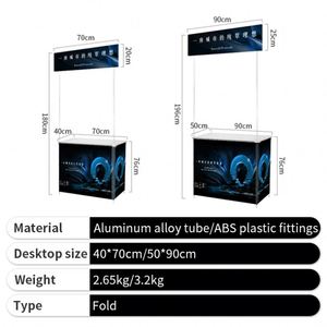 Nouvelle arrivée, table d'exposition portable en alliage d'aluminium multifonctionnelle avec logo personnalisé pour la publicité - Product Image 2