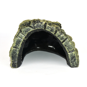 Habitats en résine pour petits animaux, cachettes noires pour reptiles, grotte de retraite, plaque de basking pour gecko 14x11.5x7.5cm - Product Image 3