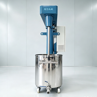 Agitateur vertical industriel pour liquides, en acier inoxydable, 4 kW, pour la production chimique et cosmétique.
