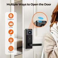 Kunci Pintu Pintar Elektronik Grosir dengan Sidik Jari, Kartu RFID, Tuya WiFi, Kamera, dan Bel Pintu untuk Penggunaan di Kamar Tamu Hotel Airbnb