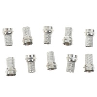 Nouveaux connecteurs de câble coaxial de type F en cuivre torsadé RG6, connecteurs de haute qualité pour antenne satellite TV, câble coaxial