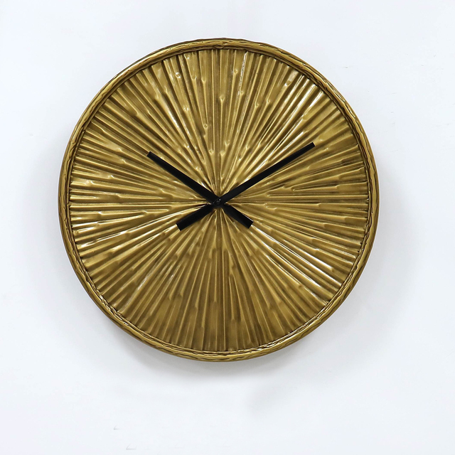 Rustic Wall Clocks Nordic Style Household Golden Metal Round 61CM Clock Wall for Wholesale