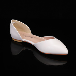 Scarpe basse da donna all'ingrosso <span class=keywords><strong>ballerine</strong></span> bianche scarpe eleganti comode in pelle sintetica scarpe da donna - Product Image 6