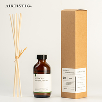 Diffuseur de roseaux de parfum de bouteille en verre ambré 100ml bon marché en gros