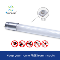 Tube LED UV T8 UVA 365/395nm violet, culot G13, ampoule de remplacement 20000h pour les pièges à insectes et la lutte contre les moustiques