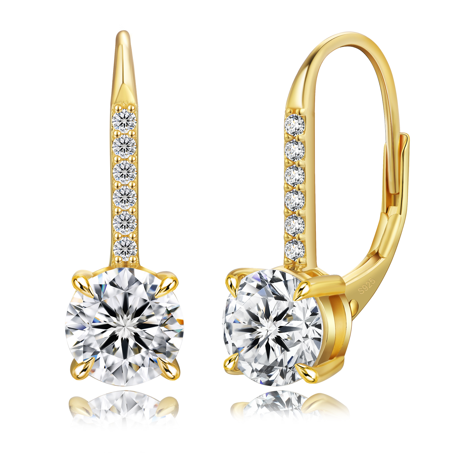 Oro 14K 2,0 ct al paio: 6,5 mm
