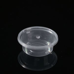 Contenant jetable en plastique PP transparent pour sauces, petit récipient pour condiments de restauration rapide et plats à emporter - Product Image 3