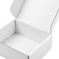 Boîte cosmétique personnalisée blanche, emballage en carton ondulé biodégradable, carton E Flute, taille personnalisée disponible, sans impression