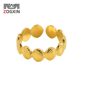 Heart Shape Gold Plated <b>Titanium</b> Steel <b>Ring</b> For Women Open Design Fashion Jewelry Gift - Product Image 2