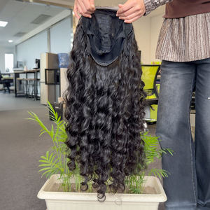 Venta al por mayor de extensiones de cabello natural 100% virgen de Vietnam, 200% de densidad, con cierre HD 2x6 y 6x6, color natural. - Product Image 3