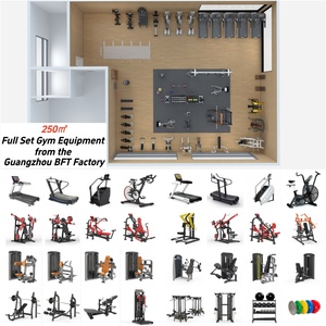 Set Completo di Attrezzature Professionali per Palestra, Macchine per Progetti <span class=keywords><strong>Fitness</strong></span> di 250m², Q235 BFT Factory <span class=keywords><strong>Elite</strong></span> Pro Set - Product Image 1