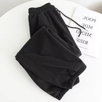 Pantalon de jogging pour homme à revers, doublure polaire double face, chaud, style harem, décontracté, pour l'hiver, pour adolescents