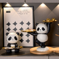 Produits tendances 2024 nouveautés belle statue de panda blanc panda en plein air pop figurine expoy résine artisanat