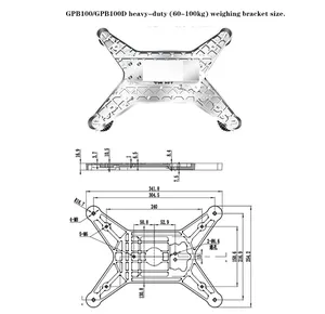 Célula de carga inteligente GPB100, estructura de aluminio, 30kg, 40kg, 50kg, 60kg, 100kg, 120Kg