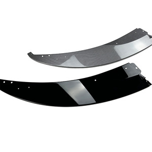 Amp-Z BMW 3 Series M3 E90 E91 E92 E93 Front Bumper Lip Splitter Piano Black Carbon Fiber Matte Finish - Product Image 4