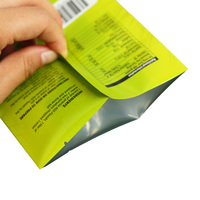 Op maat bedrukte aluminiumfolie kussenverpakking voor noten, zaden, gedroogd fruit, snacks en zeep, met achterzegel, gemaakt van hoogwaardig plastic.