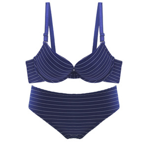 Nuevo diseño de ropa interior barata Sexy Push up <span class=keywords><strong>Sujetador</strong></span> sin frente Niñas Conjunto de <span class=keywords><strong>sujetador</strong></span> de tamaño a rayas - Product Image 1