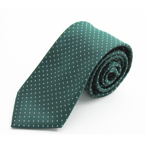 Venta <span class=keywords><strong>al</strong></span> por Mayor y Menor Directa de Fábrica, Corbata Tradicional Formal de Poliéster Tejido, Corbata Verde Jacquard de Carbono Antiestática Hecha a Mano - Product Image 5