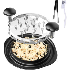 เครื่องบดเนื้อไก่แบบพลาสติกพร้อมฝาปิดใสสำหรับบดเนื้อวัว เนื้อหมู ไก่ บดละเอียด ไม่ติดกระทะ ทำความสะอาดง่าย - Product Image 1