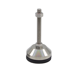 Fabricante 60p-m10*80 con SS304 + almohadilla antivibración de nailon Pies de montaje de nivelación para perfil/máquina de aluminio con ranura en T #7686 - Product Image 1