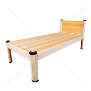 Scuola dormitorio mobili in metallo contemporaneo singolo formato telaio del letto con testiera in legno per appartamento camera da letto uso commerciale - Product Image 3