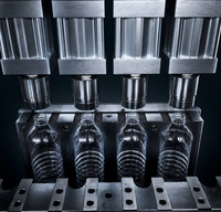 Machine de soufflage de bouteilles PET semi-automatique à 4 cavités, stable et facile à utiliser, pour l'industrie de l'eau potable et de l'alimentation