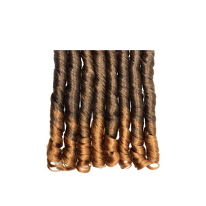 Perruque <span class=keywords><strong>africaine</strong></span> style coréen, cheveux synthétiques à boucles françaises pour tresses, 22'' 240g, double trame machine, filament basse température, effet tresses brutes - Product Image 4