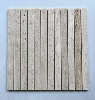 Nouveauté Longue Bande de Mosaïque de Marbre Multicolore Pierre Naturelle Kit de Décoration Murale Intérieure Carreau de Mosaïque en Marbre Kat