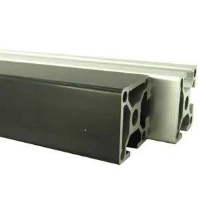 Black anodized 3030 industrial aluminium profiles frame material 30x30 t-slot extruded aluminum rail