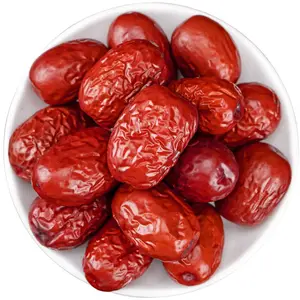 Jujube sucré rouge dattes séchées dodues nouvelles marchandises collation instantanée dattes rouges forme de granule de petit noyau