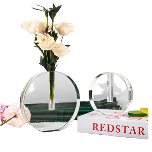 Florero de Cristal Moderno de Alta Calidad, Hecho a Mano, Ecológico, para Decoración de Interiores, Sala de Estar, Escritorio - Product Image 1