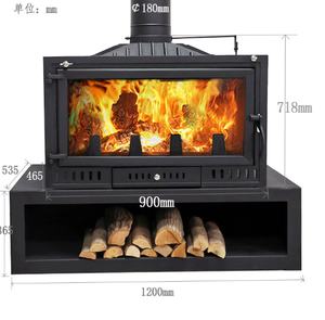Chimenea <span class=keywords><strong>de</strong></span> Hierro Fundido Gris Estilo Europeo JK Modelo RL-25, Calefacción para el Hogar, Chimenea <span class=keywords><strong>de</strong></span> Leña Integrada, Fuego Real, 1 Año <span class=keywords><strong>de</strong></span> Garantía, Villas - Product Image 3