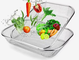 <span class=keywords><strong>Escurridor</strong></span> de Platos Rectangular de Acero Inoxidable <span class=keywords><strong>para</strong></span> Utensilios de Cocina, <span class=keywords><strong>para</strong></span> Escurrir, Enjuagar y Lavar Verduras y Frutas - Product Image 1