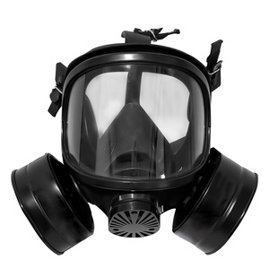 Masker Gas MF15 Twin Canister Full <span class=keywords><strong>Face</strong></span> dengan Filter Karbon Aktif K2, Silikon, Dapat Digunakan Kembali, 3-Lapisan untuk Keamanan Industri dan Keadaan Darurat - Product Image 2